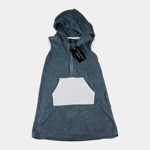 Little Bipsy Terry Hooded Dress in Slate